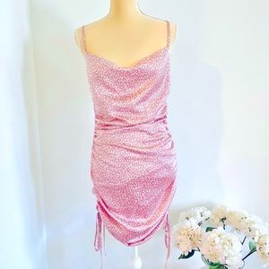 💕Pretty Pink Silky Dress SZ M